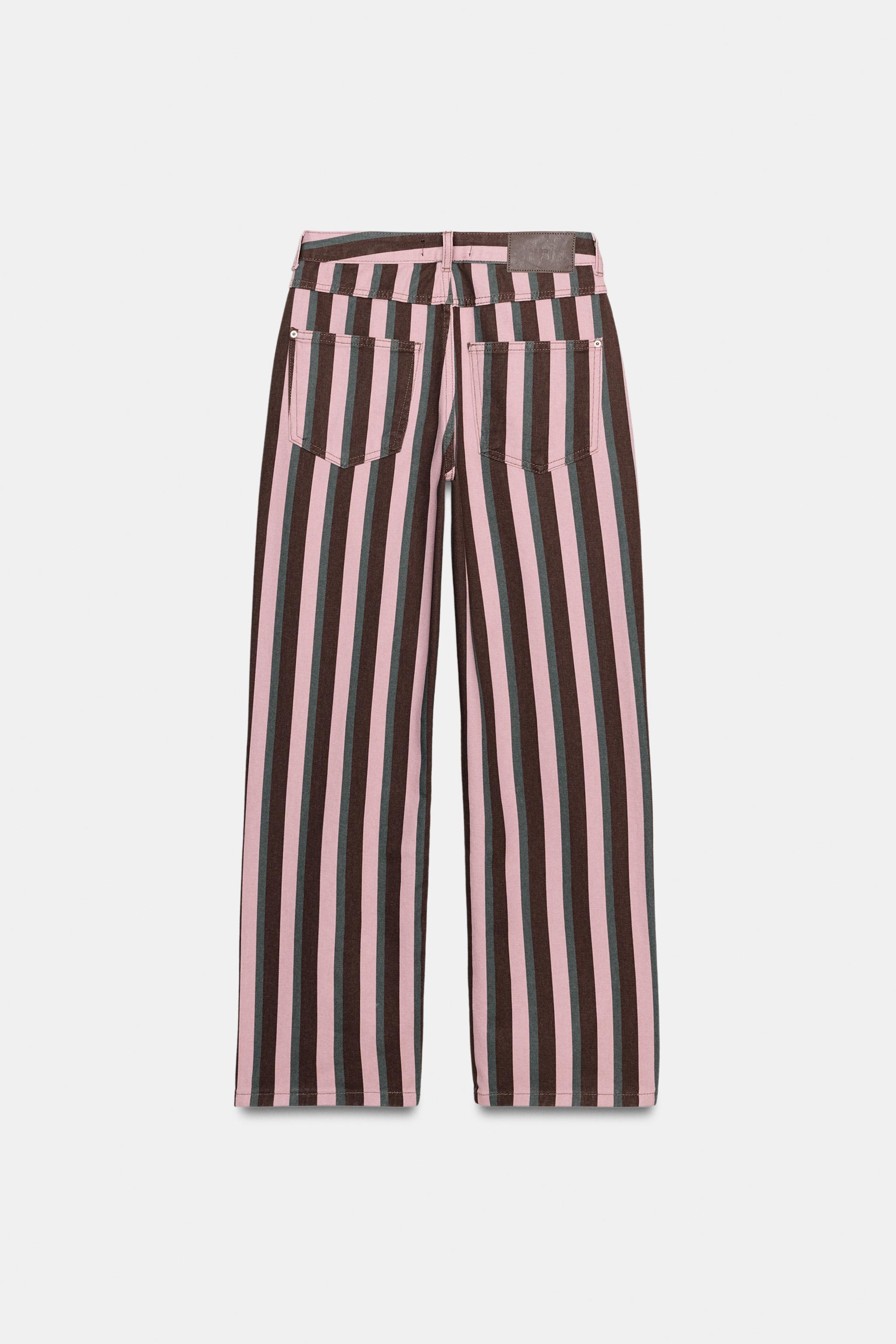 Z1975 MID-RISE STRIPED STRAIGHT LEG JEANS